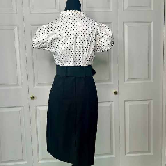 Cocomo Polka Dots Shirt with Black Skirt Dress - Picture 3 of 4